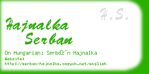 hajnalka serban business card